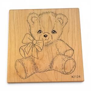 Comotion Teddy Bear 2124 Large Rubber Stamp